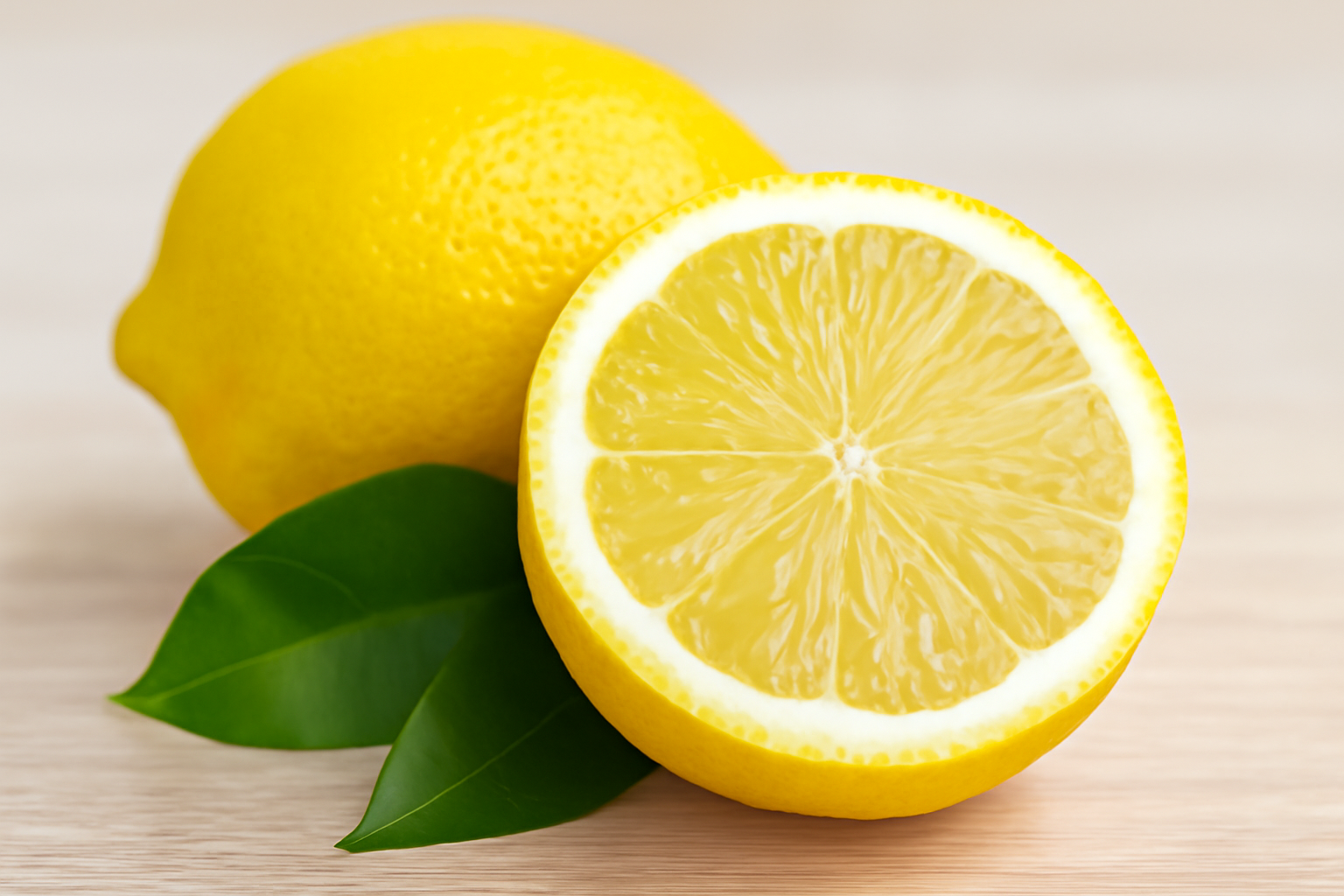 Immagine centrale di un limone fresco